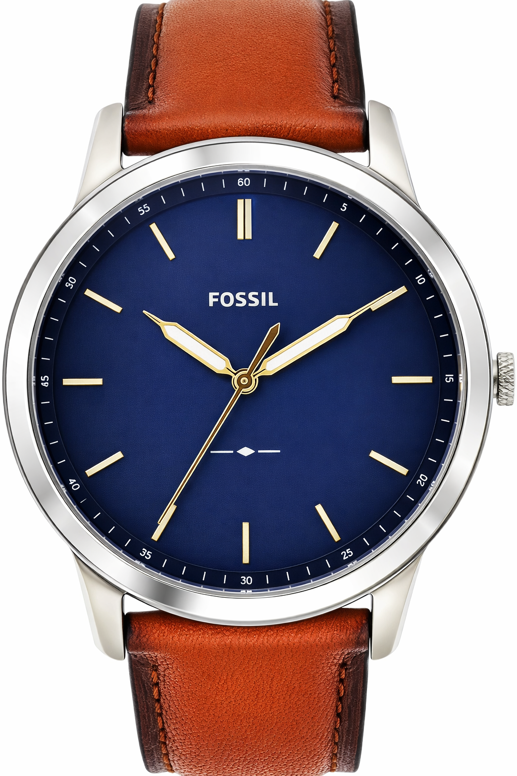 Fossil Signature Series: Blue Dial & Tan Leather